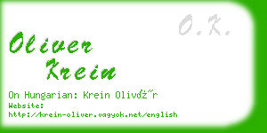 oliver krein business card